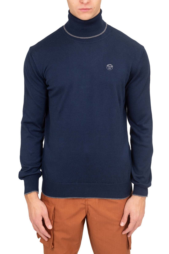 NORTH SAILS - Men's turtleneck pullover in cotton and cashmere blend  - Size XL-1