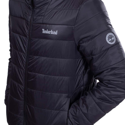 TIMBERLAND - Men's quilted logo down jacket with hood  - Size M-3
