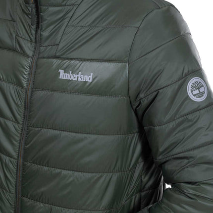TIMBERLAND - Men's quilted logo down jacket with hood  - Size M-15
