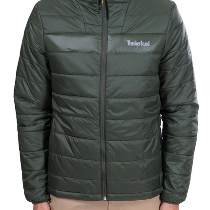 TIMBERLAND - Men's quilted logo down jacket with hood  - Size M-13