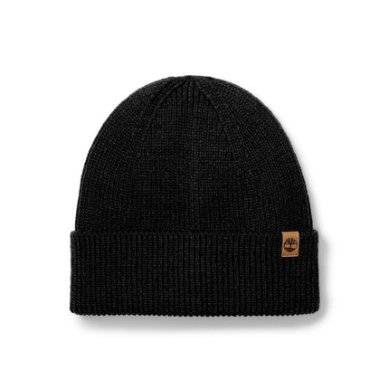 TIMBERLAND - Men's ribbed beanie with logo patch  - Size OS-2