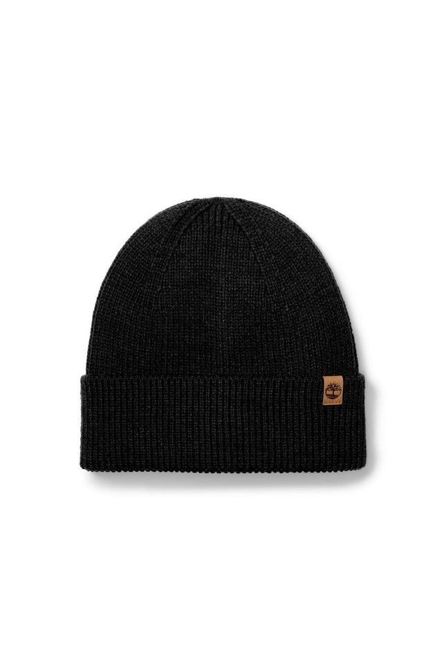 TIMBERLAND - Men's ribbed beanie with logo patch  - Size OS-2