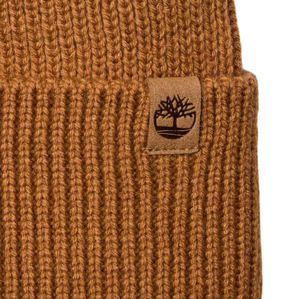 TIMBERLAND - Men's ribbed beanie with logo patch  - Size OS-6