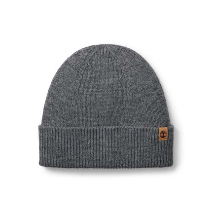 TIMBERLAND - Men's ribbed beanie with logo patch  - Size OS-14