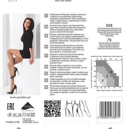 tights with pattern TI029 hazelnut - 2-1