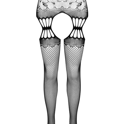 open tights S027 black - S/M-8