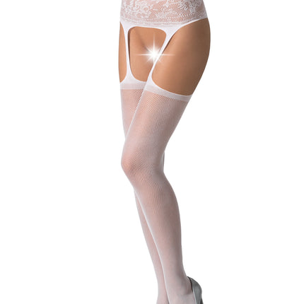 open tights S028 white - S/M-0