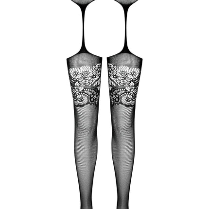 open tights S029 black - S/M-8