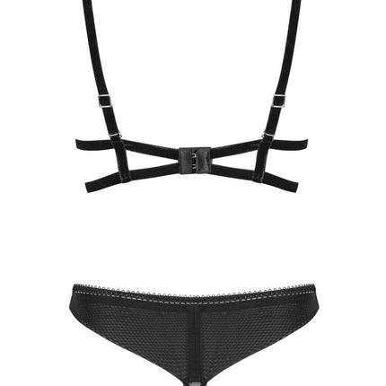 030418 Set of plunge underwired bra and thong - XL (Bra 75E/80D & Thong 42)