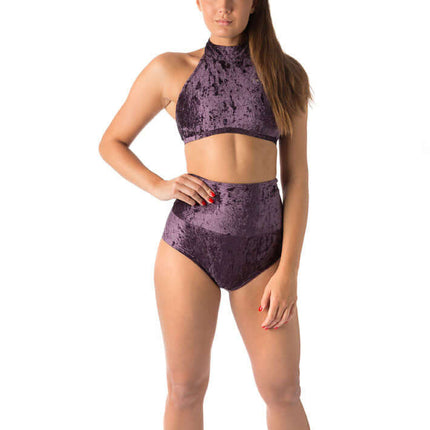High Waisted Velvet Pole Shorts – Betty-8