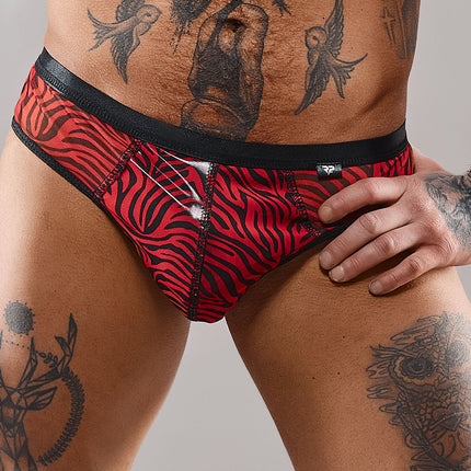 Mesh Brief RESamuel001 schwarz/rot - 2XL