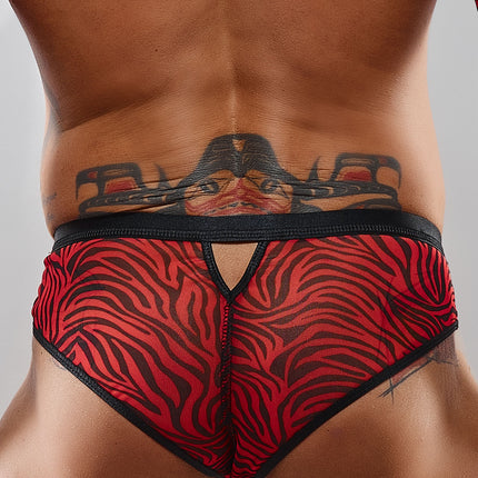 Mesh Brief RESamuel001 schwarz/rot - 2XL