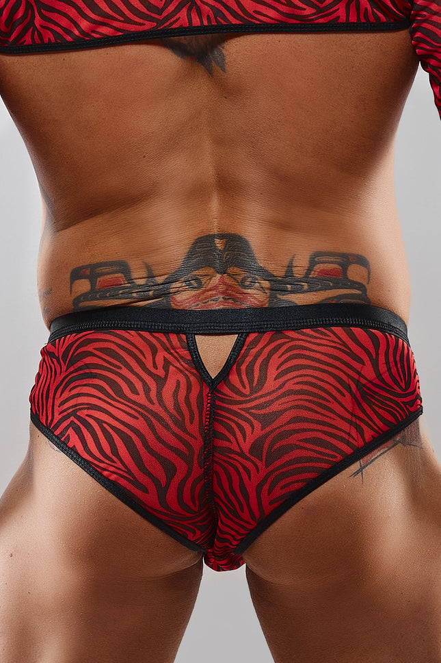 mesh brief RESamuel001 black/red - 2XL