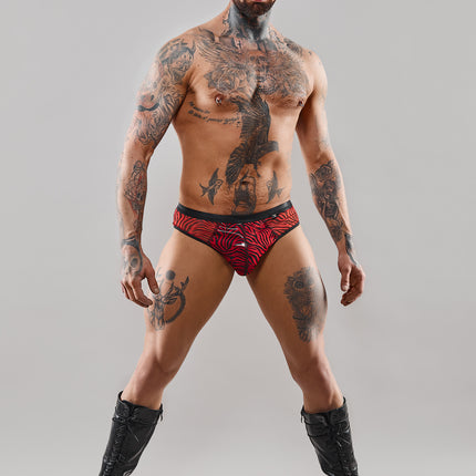 Mesh Brief RESamuel001 schwarz/rot - 2XL