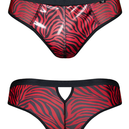 Mesh Brief RESamuel001 schwarz/rot - 2XL