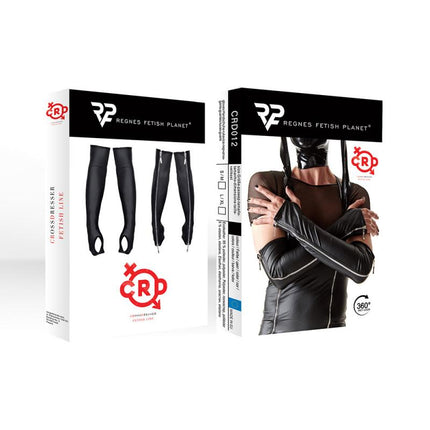 Armstulpen CRD012 schwarz Crossdresser - L/XL-4
