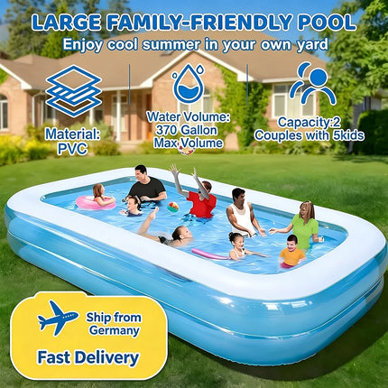 3M/2.6M/2M Inflatable Swimming Pool Children's Adult PVC Large Family Party Pools Outdoor Pool Thickened Baby Play Pool Toys
