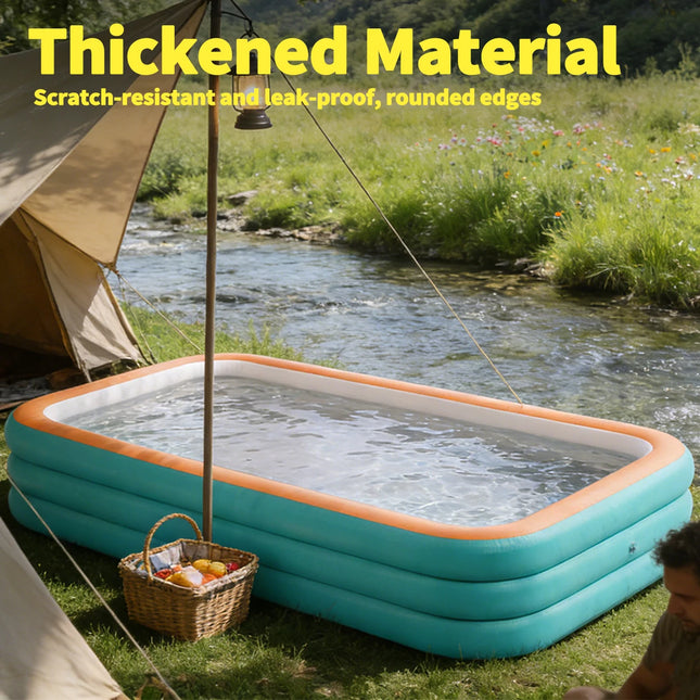 1PC Inflatable Pools  Durable Family Swimming Pool for Backyard, Garden or Indoor (Green) - XdropX