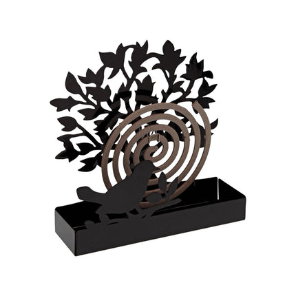 Support for mosquito coils Versa Black Metal 5 x 17 x 17 cm Tree-1