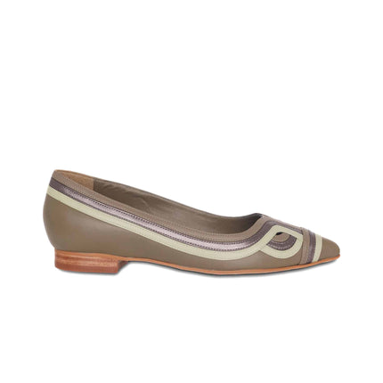 Begonia Leather Ballerinas – Women’s Flats with Layered Detail