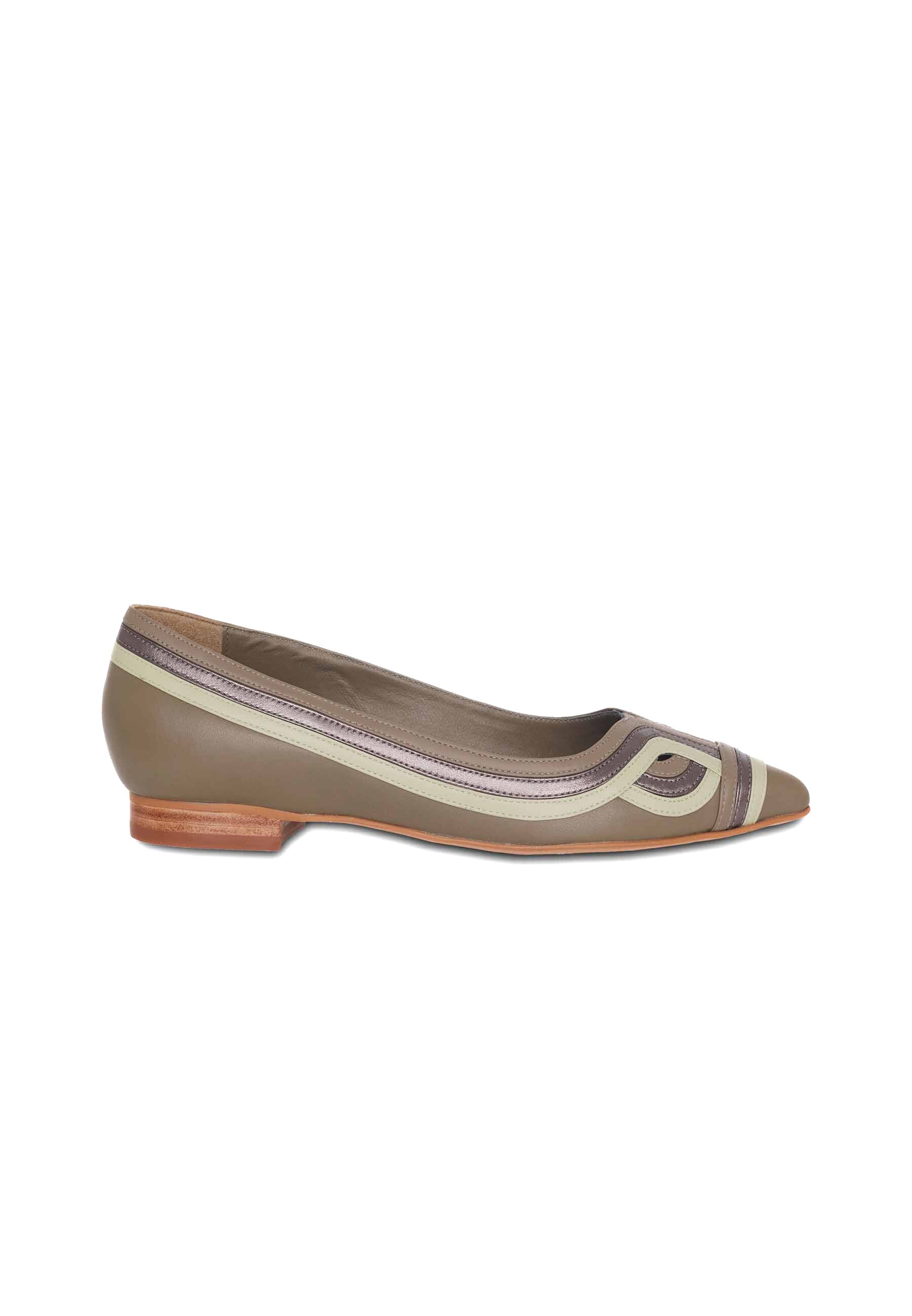 Begonia Leather Ballerinas – Women’s Flats with Layered Detail