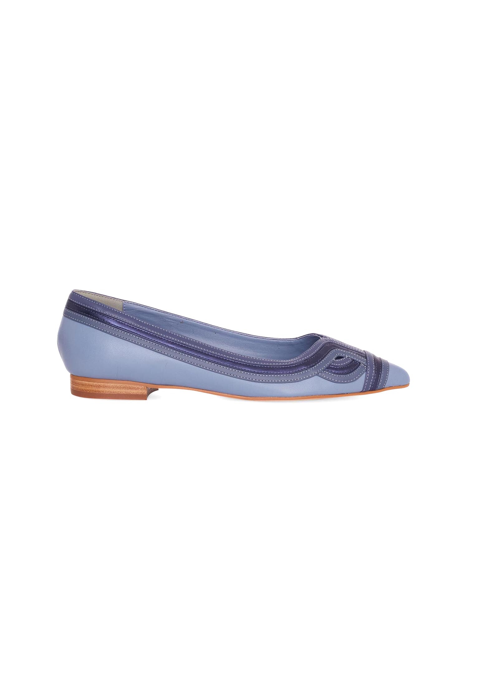 Begonia Leather Ballerinas – Women’s Flats with Layered Detail