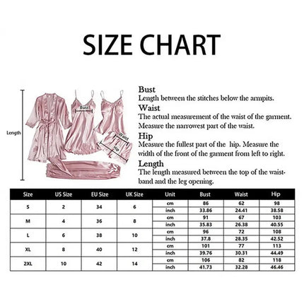 5PC Silk Robe Sleep Suit Womens Lace Satin Pajamas Gown Set V-Neck Cami Nighties Wear Pijama Home Nightwear Spring Nightdress