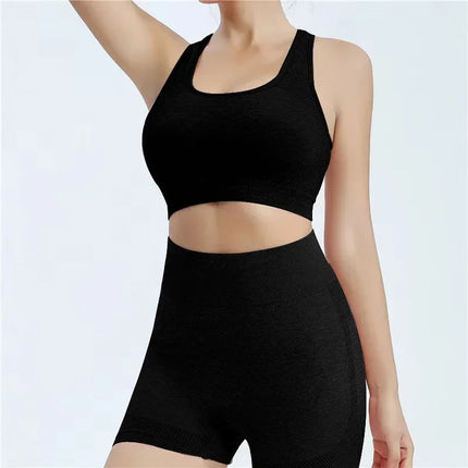 Yoga Set Gym Shorts Women Sport Bras Brassiere Workout Tops for Women Yoga Clothes Fitness Leggings Gym Set Seamless Yoga Sets