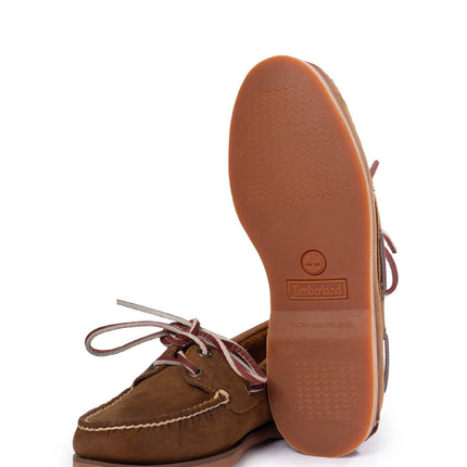 TIMBERLAND - Scarpe da barca uomo 2-eye in pelle marrone-24