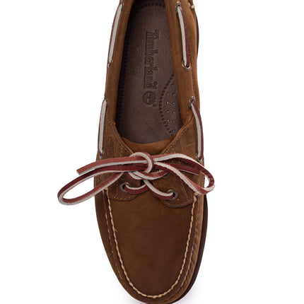 TIMBERLAND - Scarpe da barca uomo 2-eye in pelle marrone-10