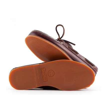 TIMBERLAND - Scarpe da barca uomo 2-eye in pelle marrone-0