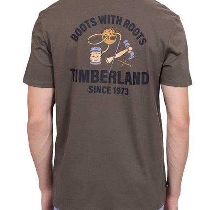 TIMBERLAND - Men's T-shirt with Work Inspired Graphic  - Size XL-3