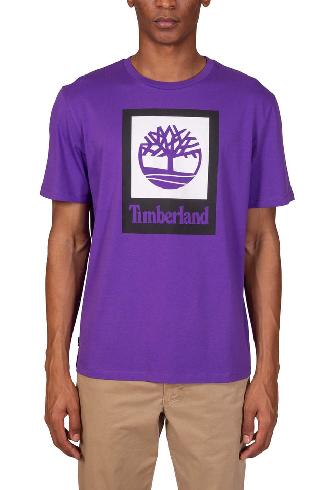 TIMBERLAND - Men's T-shirt with box logo  - Size L-1