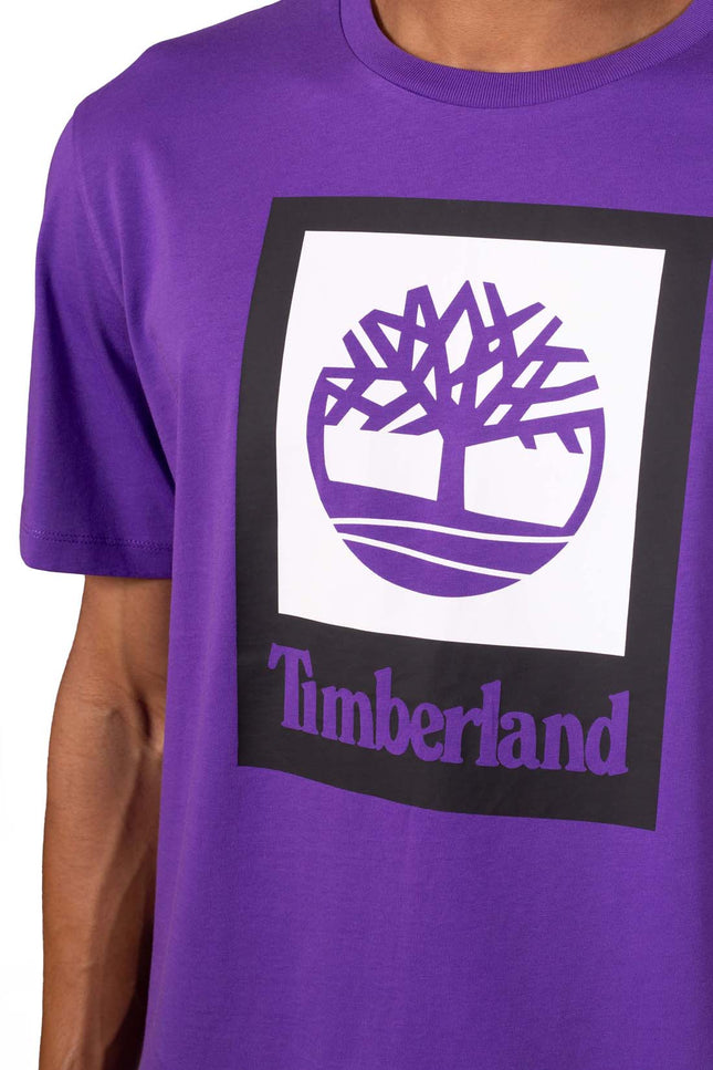 TIMBERLAND - Men's T-shirt with box logo  - Size L-0