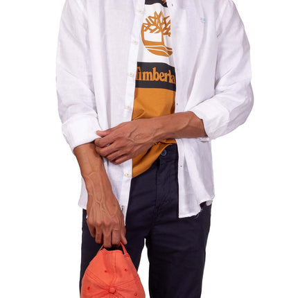 TIMBERLAND - Men's T-shirt with box logo  - Size L-11