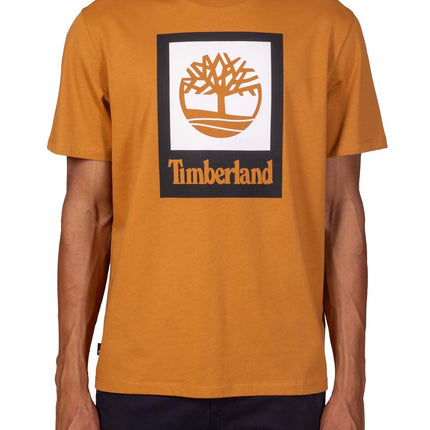 TIMBERLAND - Men's T-shirt with box logo  - Size L-9