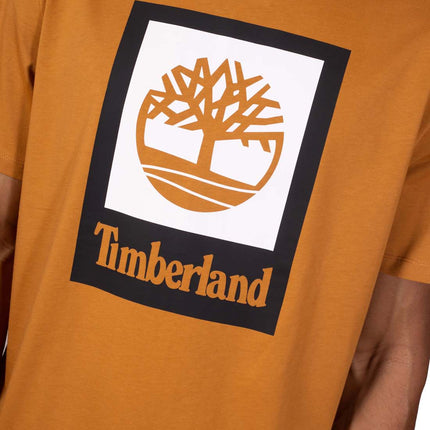 TIMBERLAND - Men's T-shirt with box logo  - Size L-8