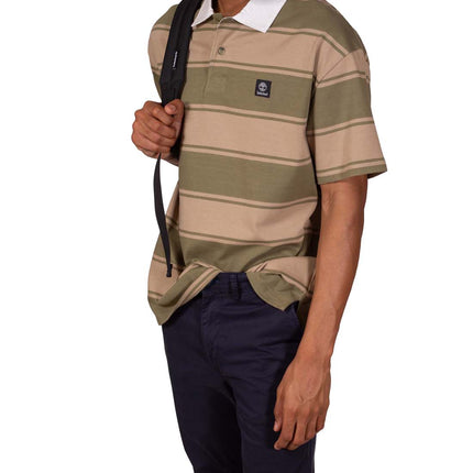 TIMBERLAND - Men's striped rugby polo shirt  - Size L-3