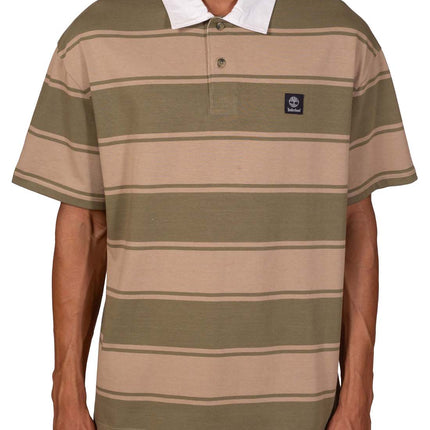 TIMBERLAND - Men's striped rugby polo shirt  - Size L-1