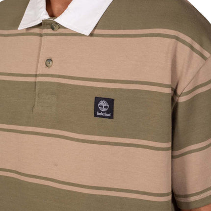TIMBERLAND - Men's striped rugby polo shirt  - Size L-8