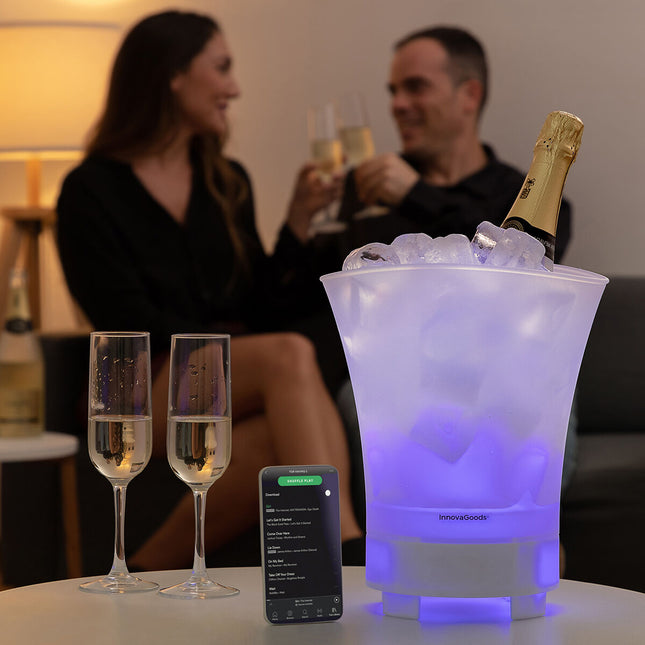 LED bucket with rechargeable speaker Sonice InnovaGoods-0