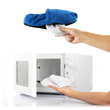 Microwavable Heated Slippers InnovaGoods Blue-4