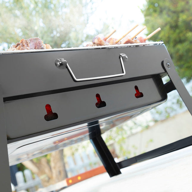 Folding Portable Barbecue for use with Charcoal BearBQ InnovaGoods-10