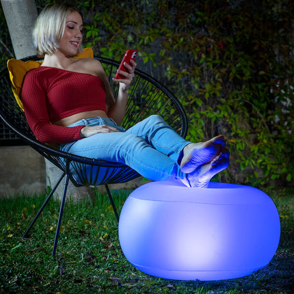 Inflatable Seat with Multicolour LED and Remote Control Pulight InnovaGoods-0