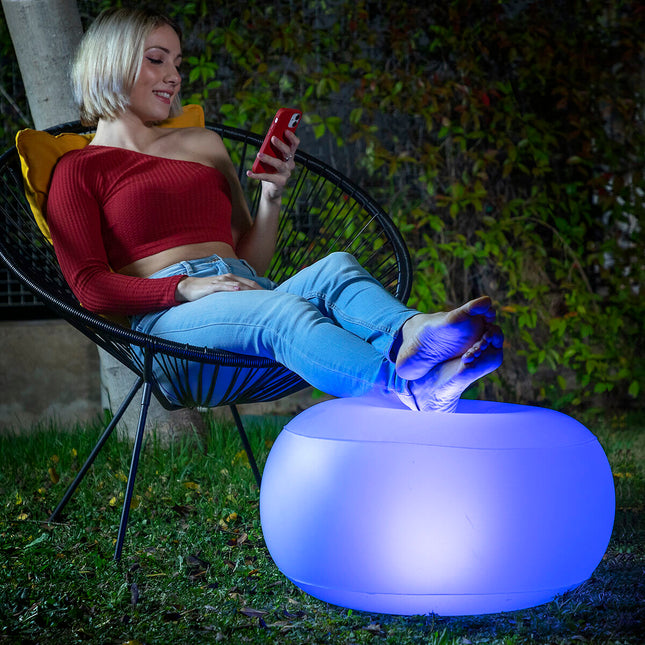 Inflatable Seat with Multicolour LED and Remote Control Pulight InnovaGoods-0