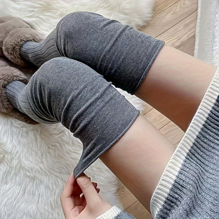 Kniekousen voor dames in 6 optionele kleuren met uitgesneden details, effen polyester, wasbaar, veelzijdig voor lente, zomer, herfst en winter - XdropX