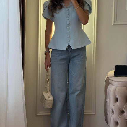 Structured Corset Blazer Top