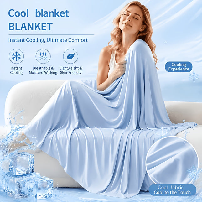 1 stuks Hoogwaardige Koelende Snelle Koelende Dunne Dekbed Geschikt voor Bed en Bank - Ultra-Zachte Ademende Zomerdeken met Directe Koeling voor Nachtzweten, Hot Flashes, Koelende Deken Draagbaar voor Reizen, Machinewasbaar Sprei voor Warme Slapers - XdropX