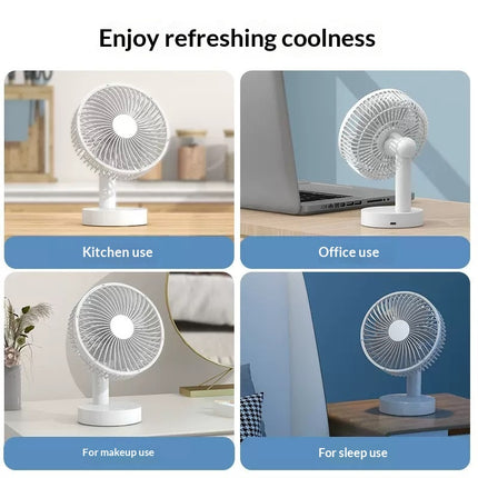 Swivel Desktop Electric Fan For Office And Dormitory Use