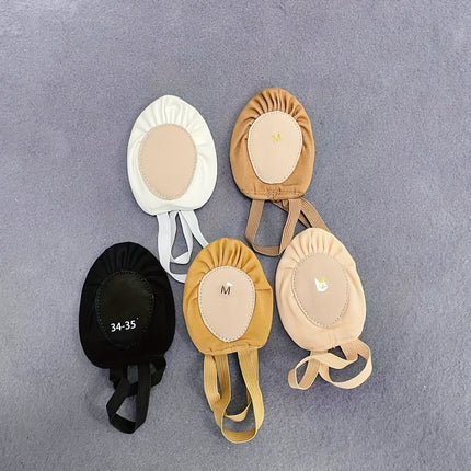 BLX016 Volwassen Halve Palm Teenschoenen, Volwassen Draai Dansschoenen met Antislip Zool, Microvezel Zool, Dansmuziek Competitie Cheerleading Training Binnen Halve Palm Stof Dansschoenen, Draai Professionele Ritmische Gymnastiek Schoenen, Halve Voet